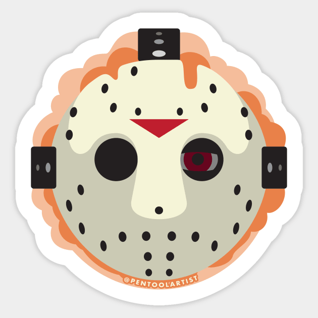 Cute Little Jason Sticker by pentoolarts